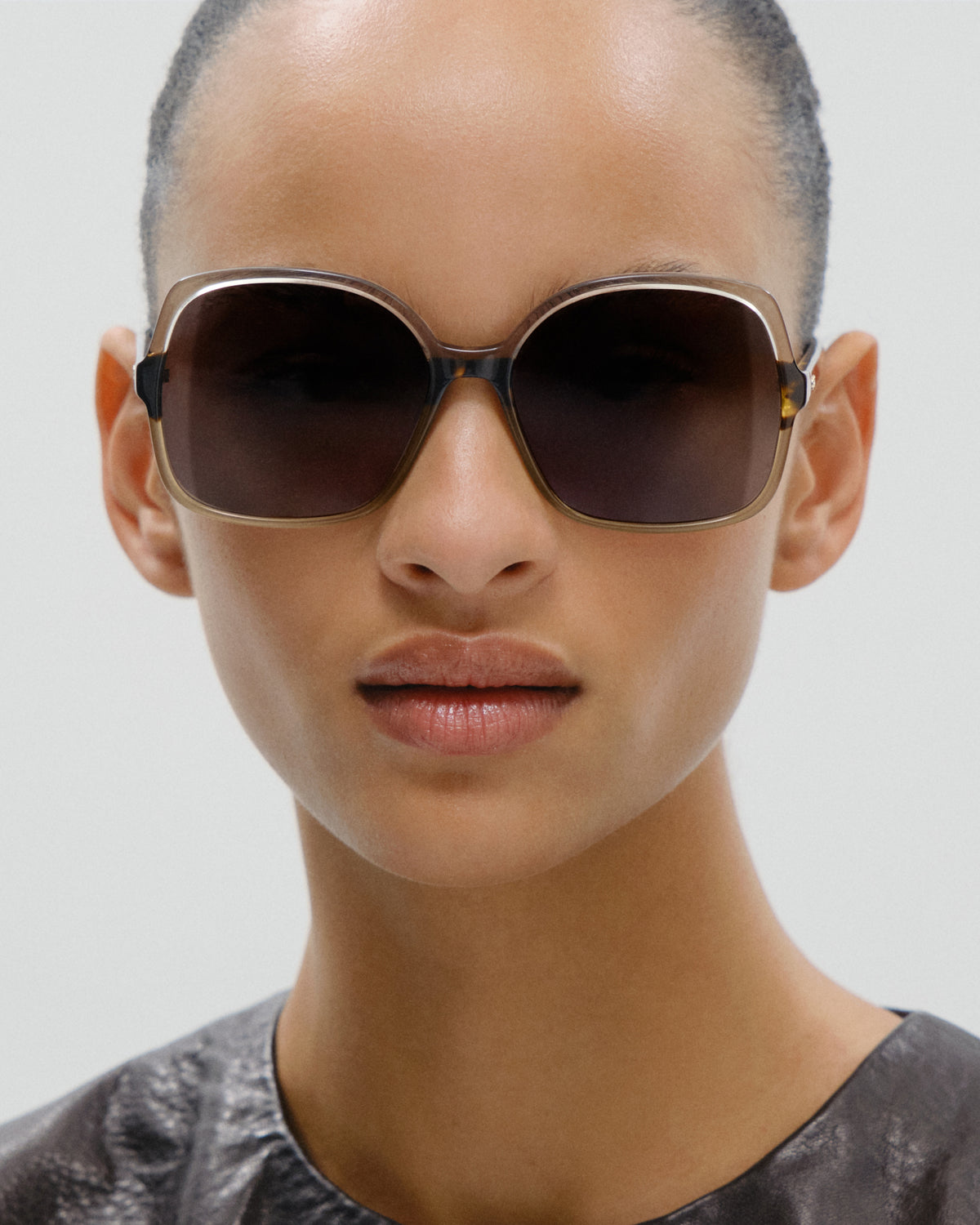 MAEN: Cuadrada Acetato Marrón sunglasses by GIGI STUDIOS 11462