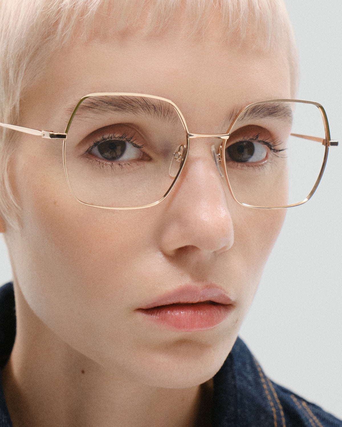SORENNE: Cuadrada Metal Verde optical glasses by GIGI STUDIOS 11465