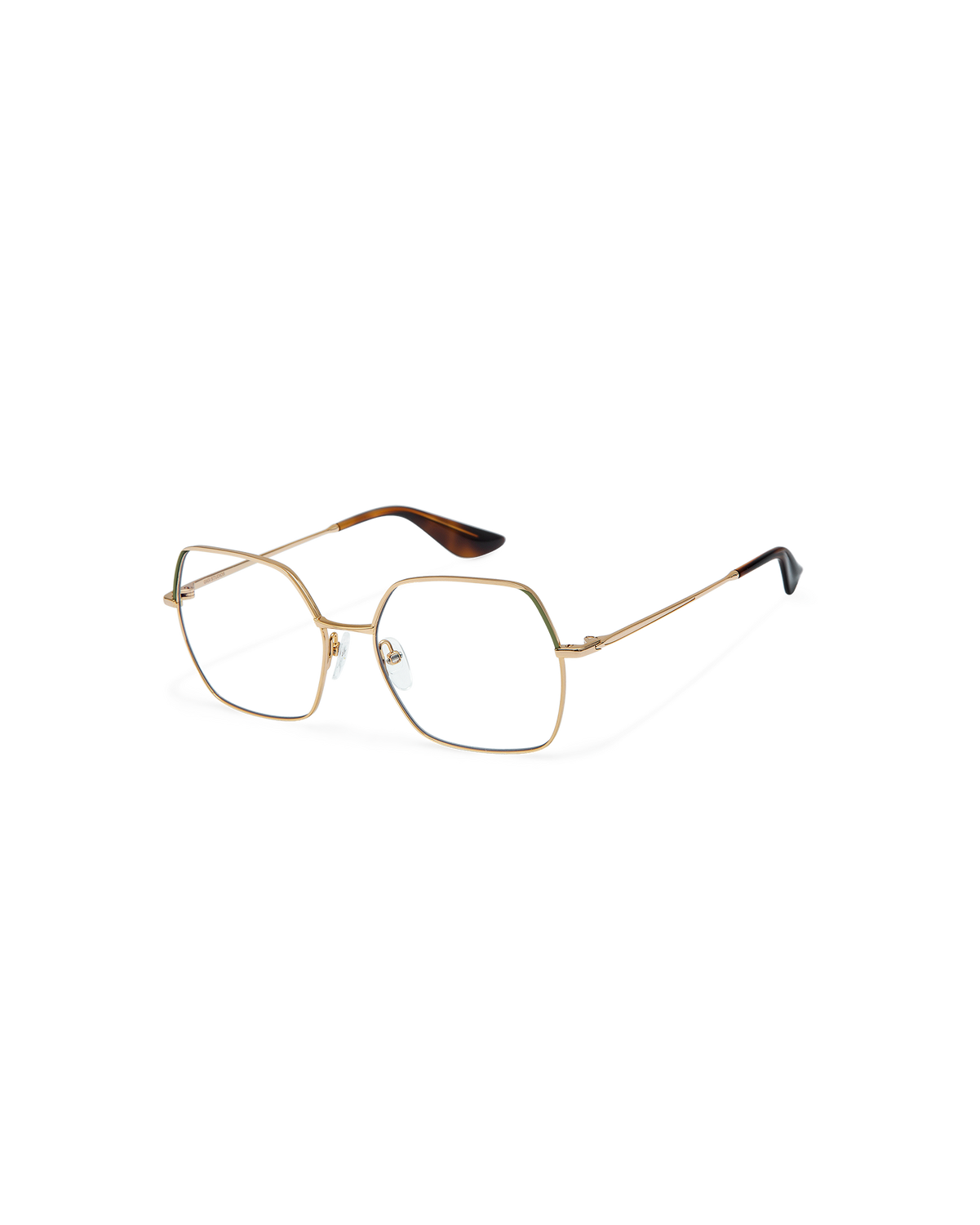 SORENNE: Cuadrada Metal Verde optical glasses by GIGI STUDIOS 10668