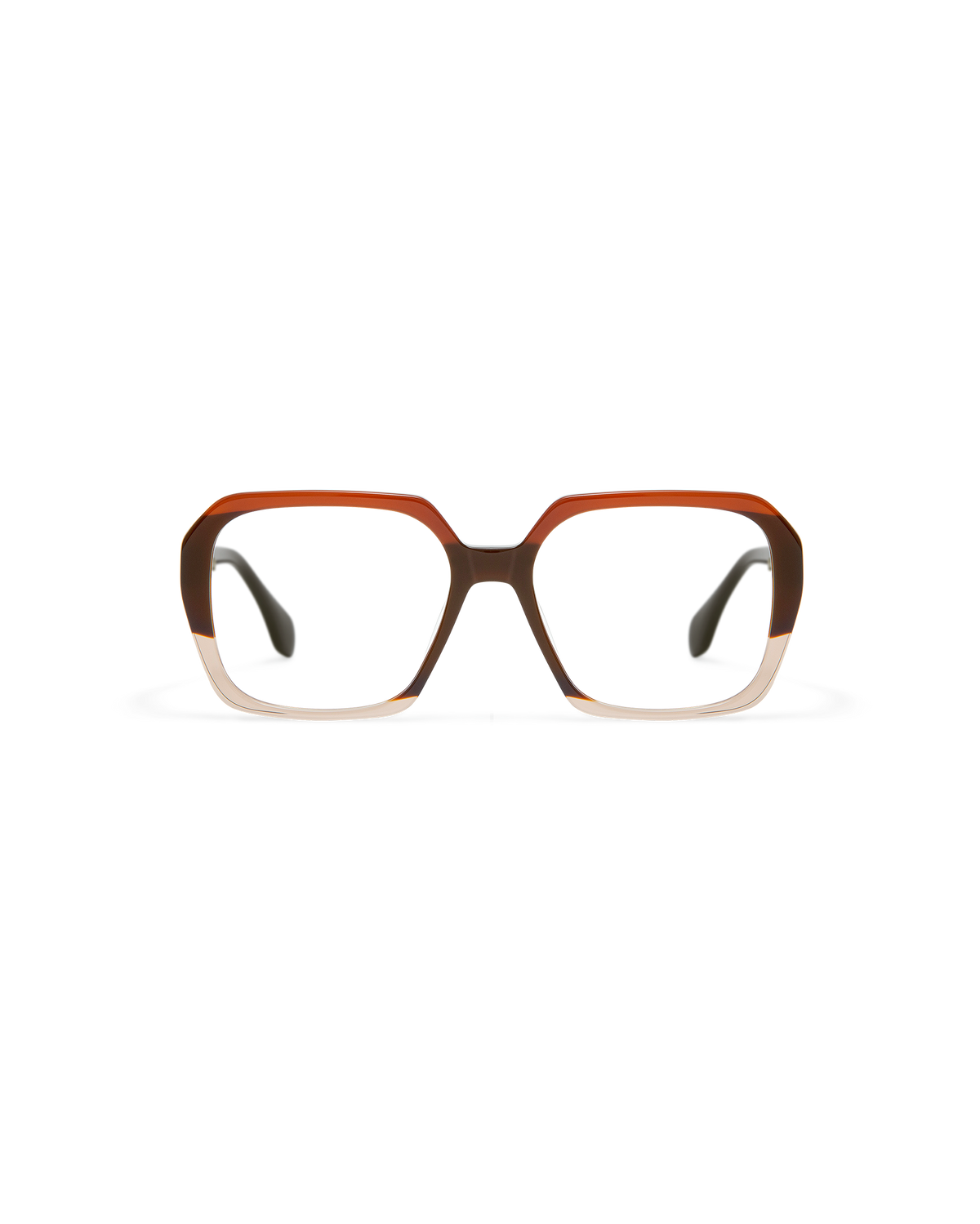 VAELLE: Cuadrada Acetato Marrón optical glasses by GIGI STUDIOS 11644
