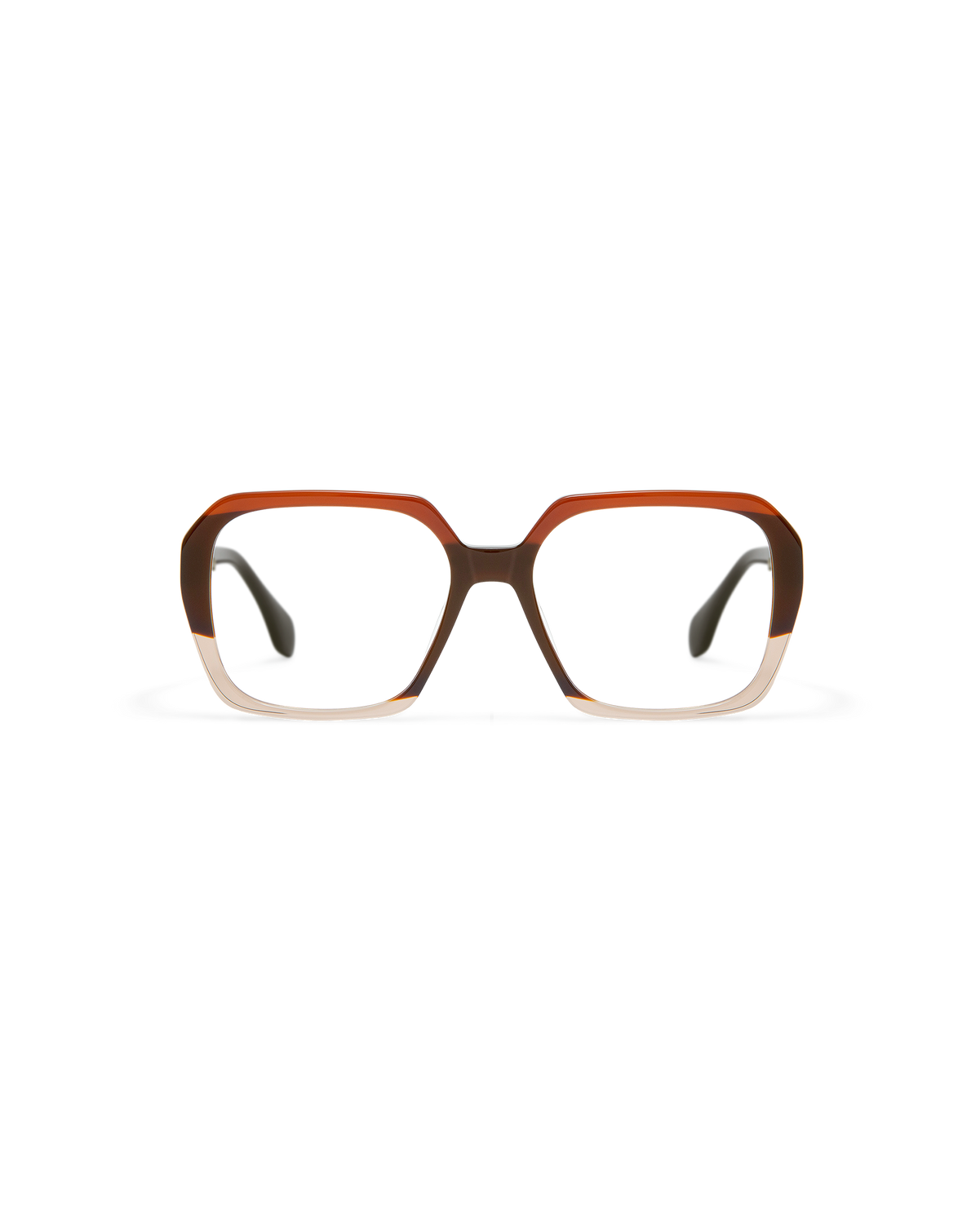 VAELLE: Cuadrada Acetato Marrón optical glasses by GIGI STUDIOS 11644