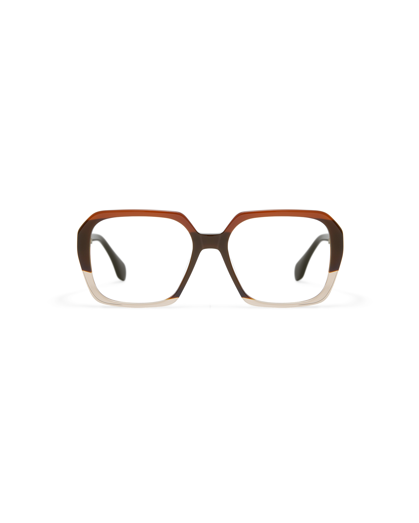 VAELLE: Cuadrada Acetato Marrón optical glasses by GIGI STUDIOS 11644