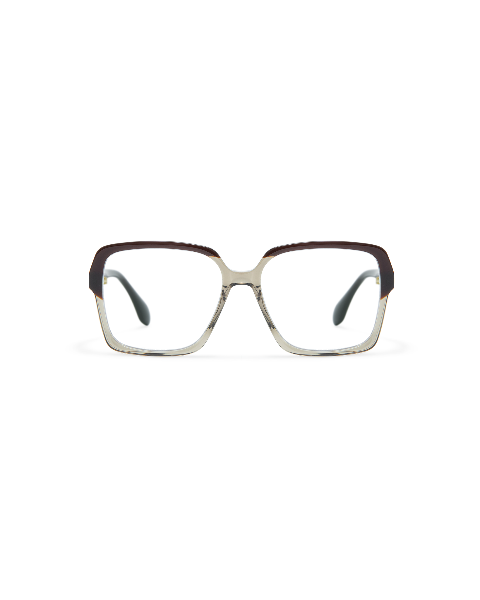ELONA: Cuadrada Acetato Marrón optical glasses by GIGI STUDIOS 11647
