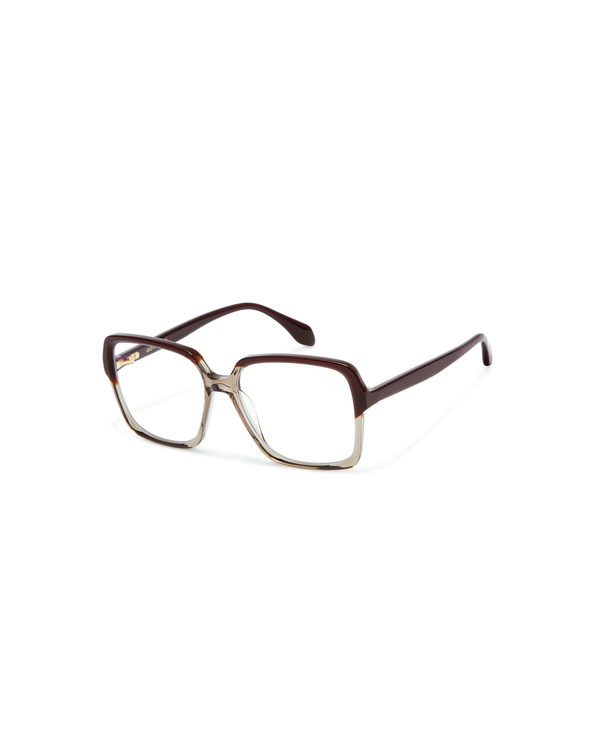 ELONA: Cuadrada Acetato Marrón optical glasses by GIGI STUDIOS 11674