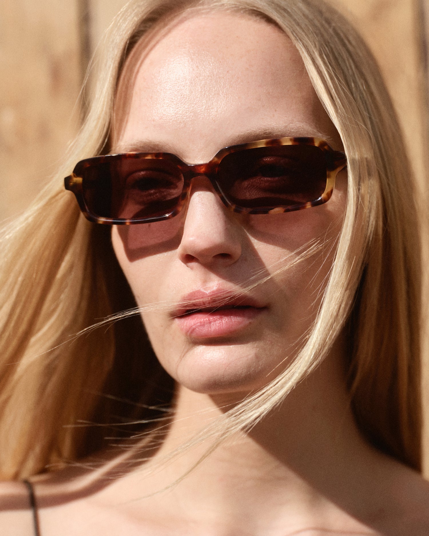 NAOMI: Tiny Acetato Havana sunglasses by GIGI STUDIOS 12377