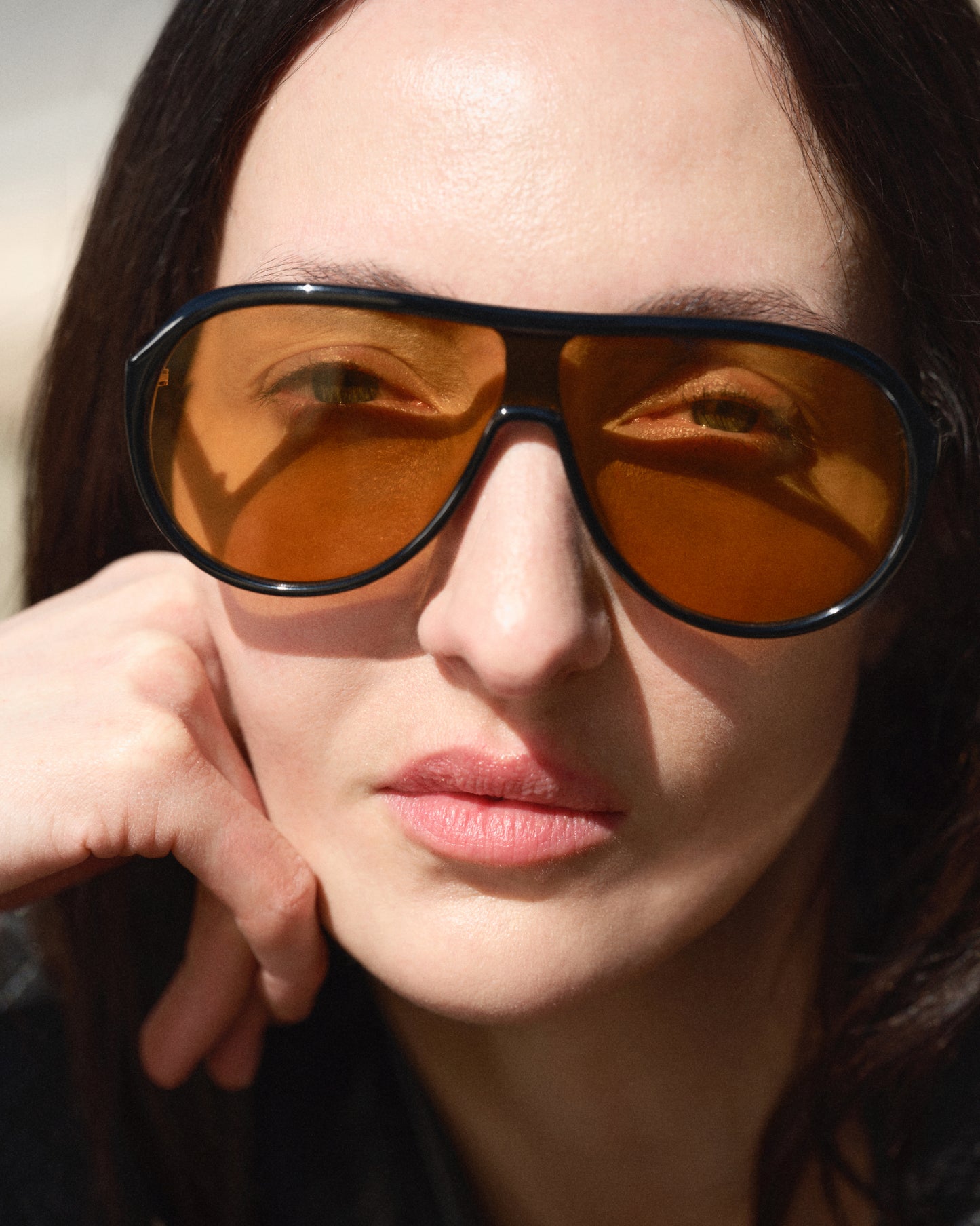 SELINE: Aviador Acetato Noir sunglasses by GIGI STUDIOS 12077