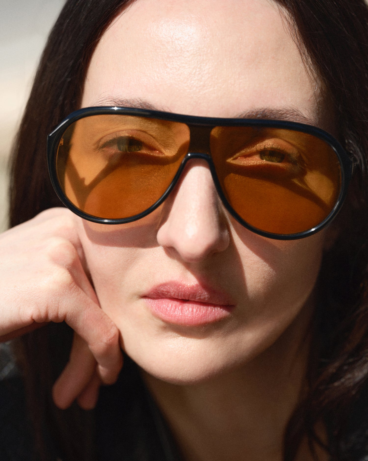 SELINE: Aviador Acetato Noir sunglasses by GIGI STUDIOS 12077