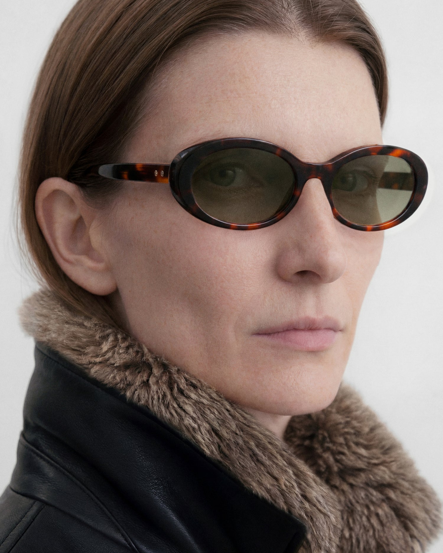 ORIA: Tiny Acetato Havana sunglasses by GIGI STUDIOS 14233