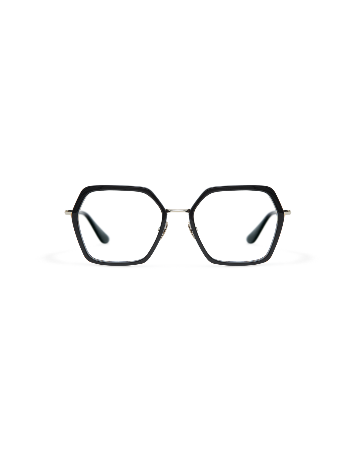 ALONA: Geométricas Acetato-Metal Noir optical glasses by GIGI STUDIOS 13630