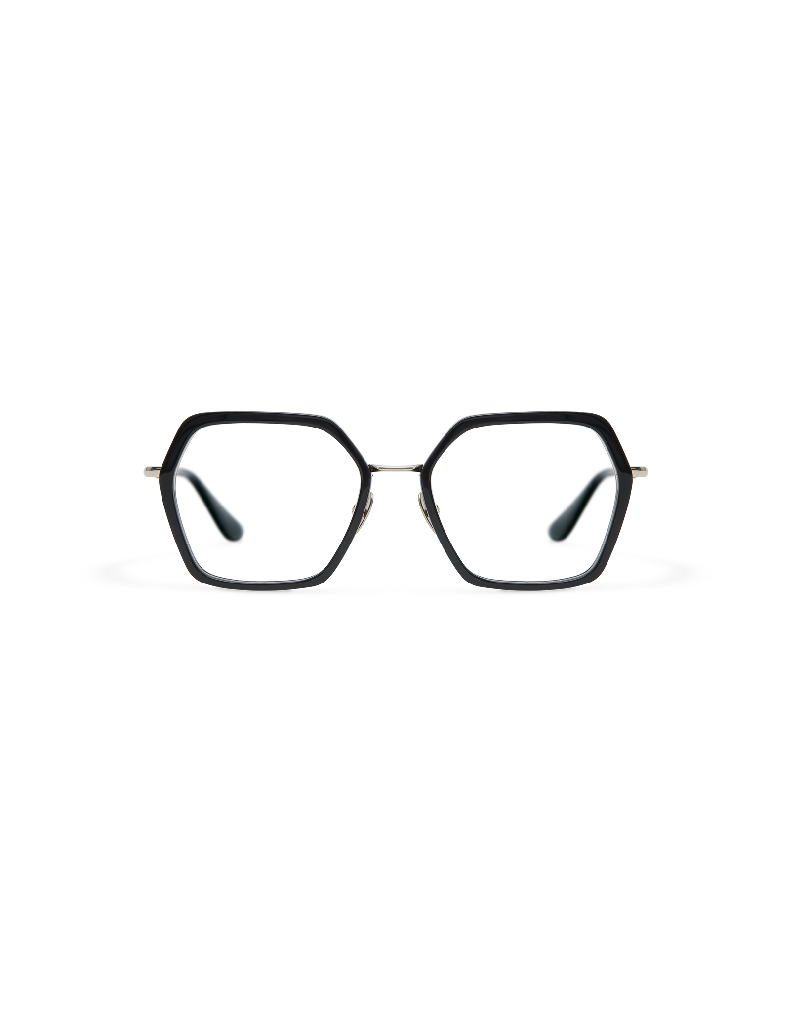 ALONA: Geométricas Acetato-Metal Noir optical glasses by GIGI STUDIOS 13630