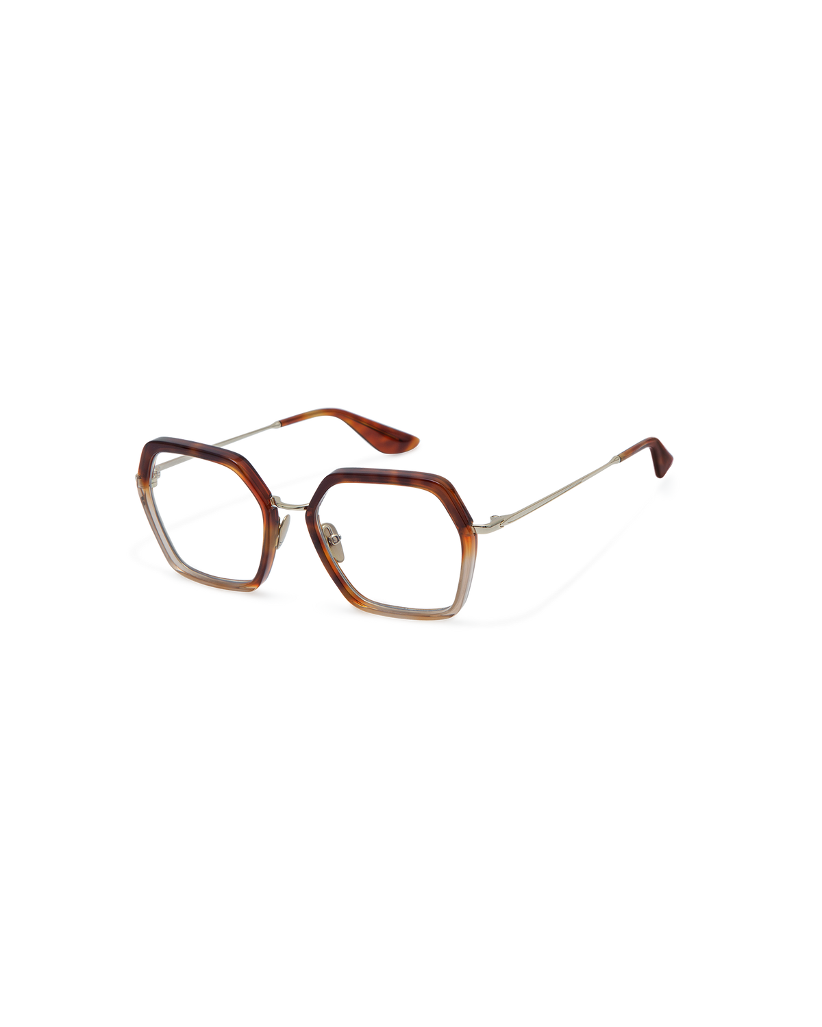 ALONA: Geométricas Acetato-Metal Marrón optical glasses by GIGI STUDIOS 13633