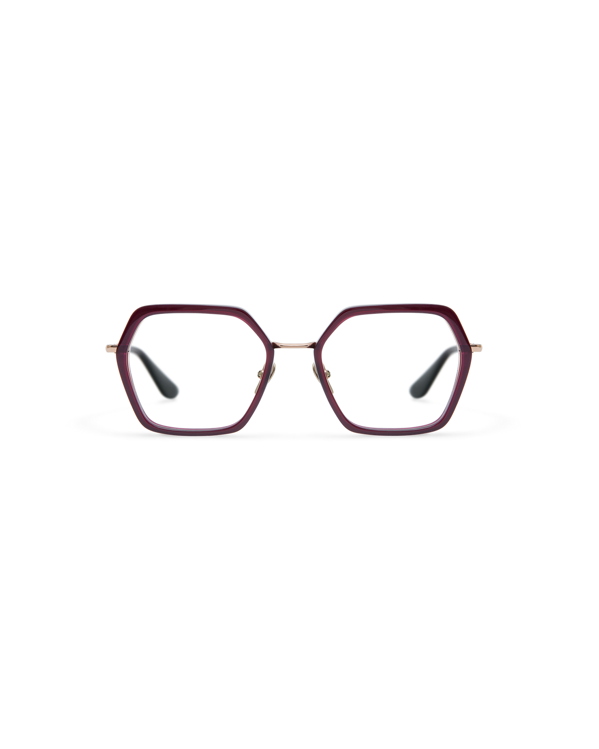 ALONA: Geométricas Acetato-Metal Rojo optical glasses by GIGI STUDIOS 13634