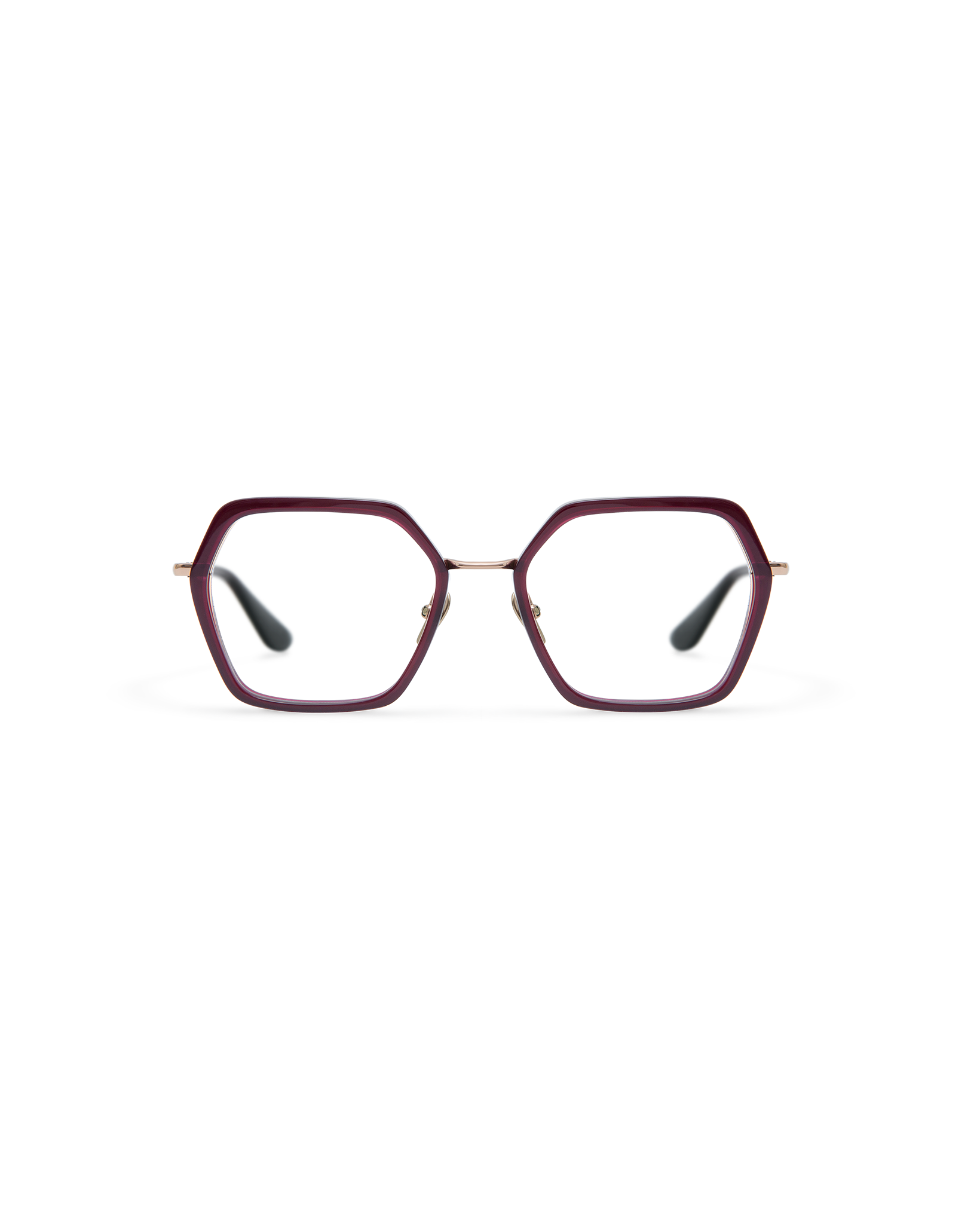 ALONA: Geométricas Acetato-Metal Rojo optical glasses by GIGI STUDIOS 13634