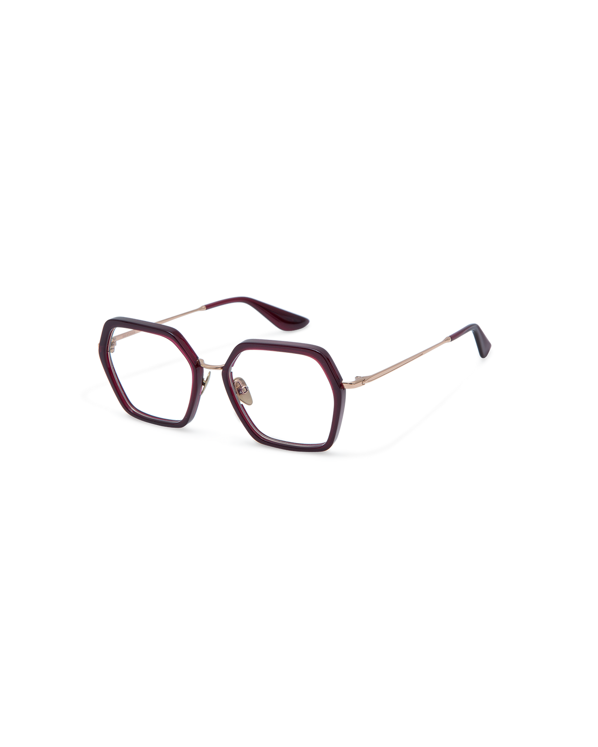 ALONA: Geométricas Acetato-Metal Rojo optical glasses by GIGI STUDIOS 13635