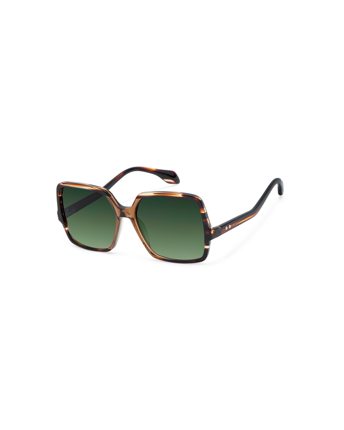 KARIS: Cuadrada Acetato Marrón sunglasses by GIGI STUDIOS 14530