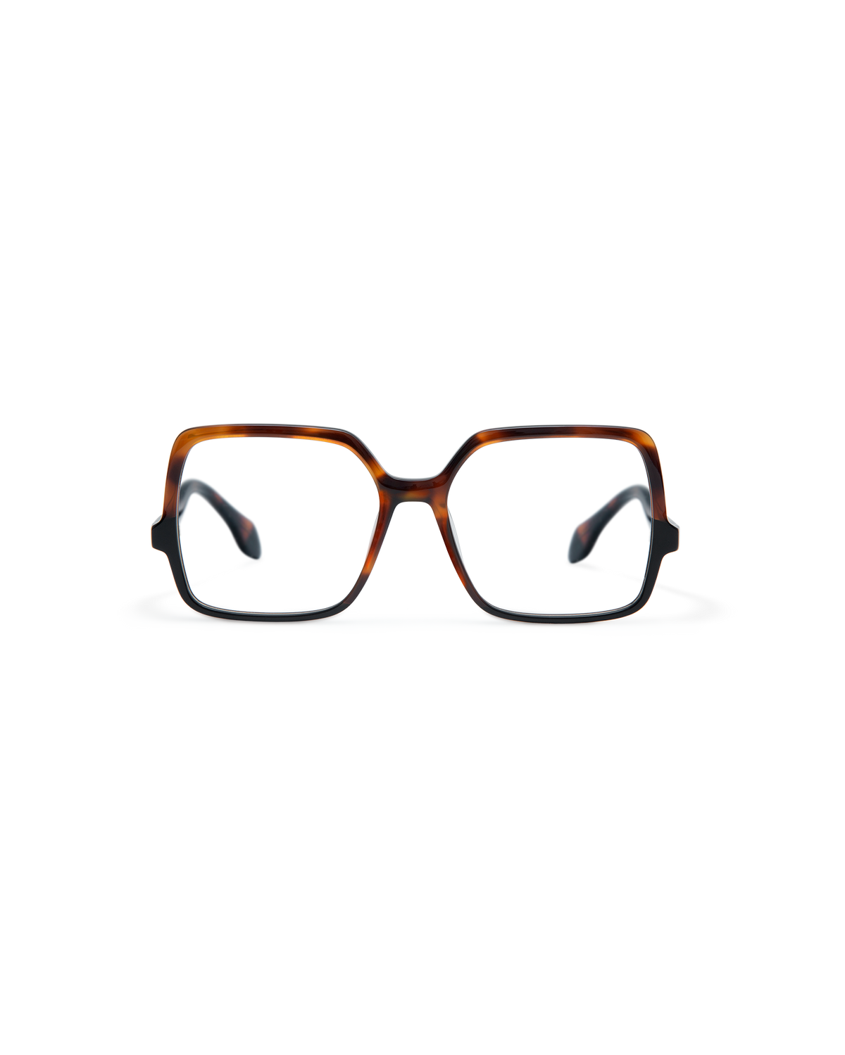 LEVONA: Cuadrada Acetato Havana optical glasses by GIGI STUDIOS 14476