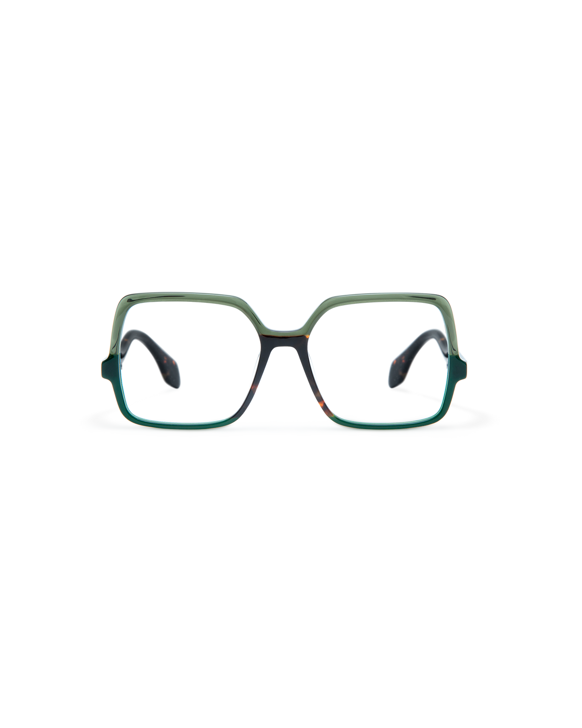 LEVONA: Cuadrada Acetato Verde optical glasses by GIGI STUDIOS 14477