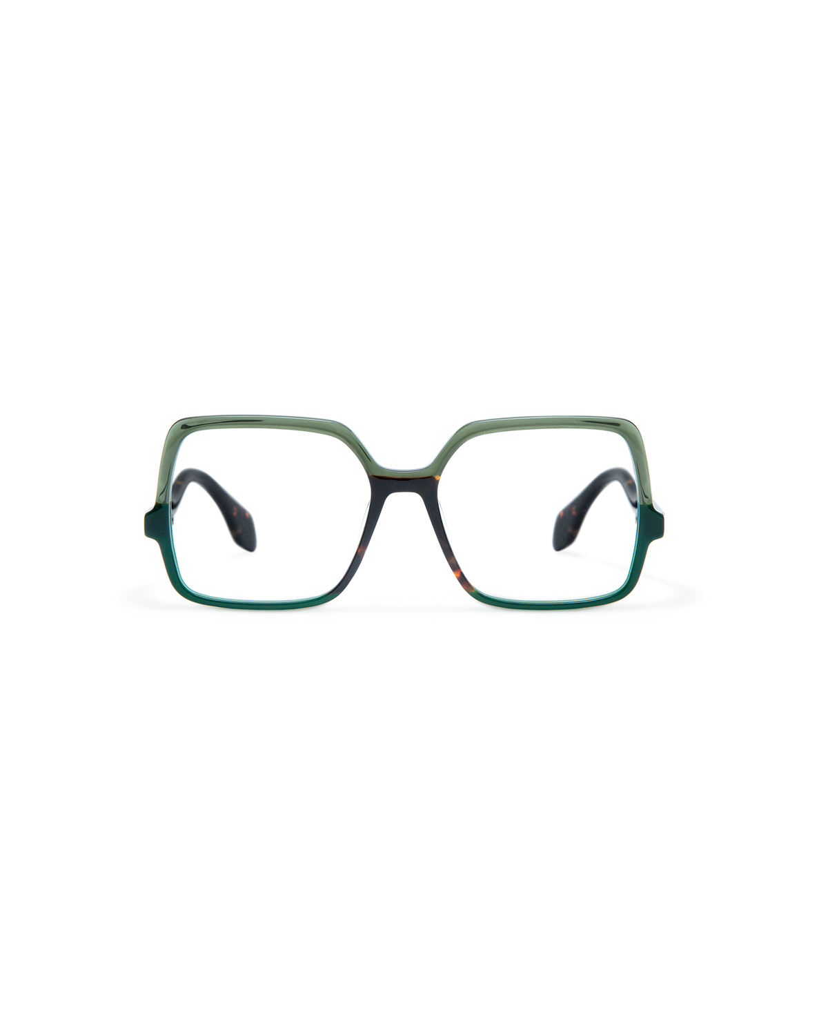 LEVONA: Cuadrada Acetato Verde optical glasses by GIGI STUDIOS 14477