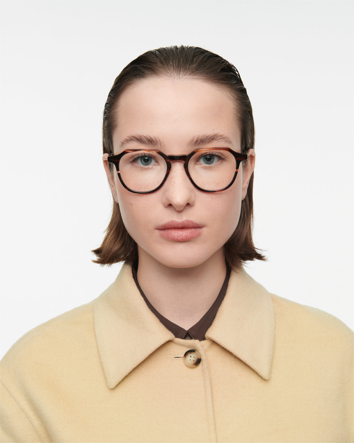 HANA: Geométricas Acetato Havana optical glasses by GIGI STUDIOS 7743