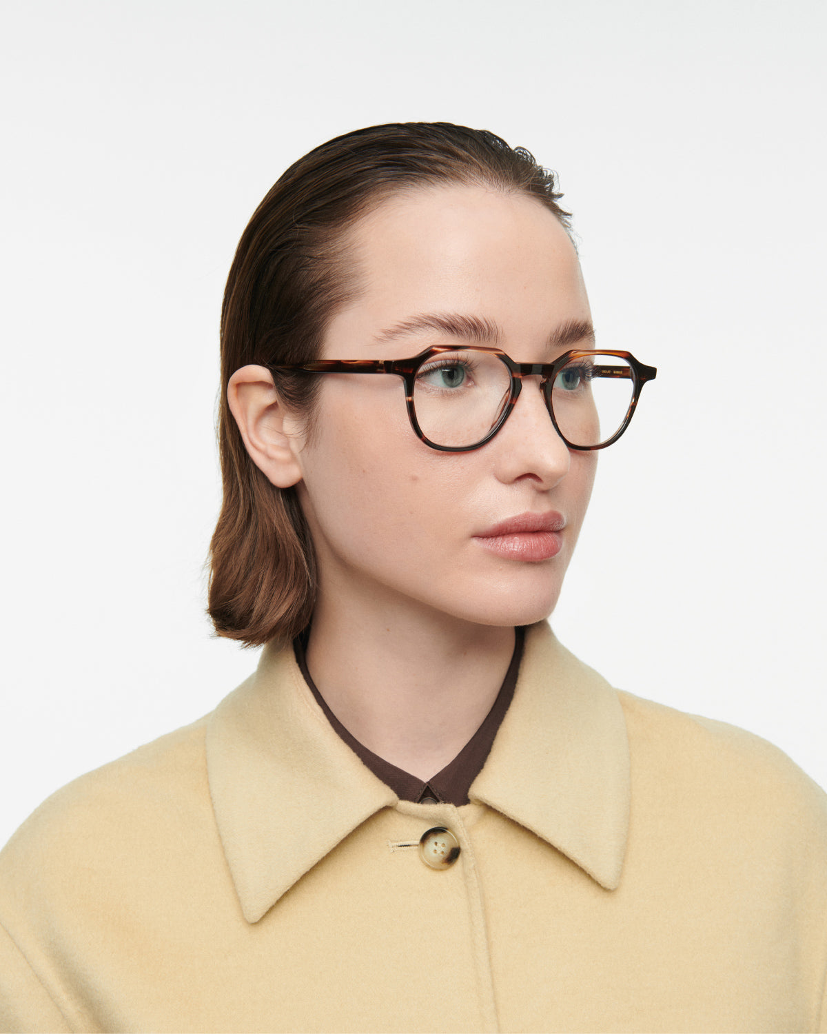 HANA: Geométricas Acetato Havana optical glasses by GIGI STUDIOS 7744