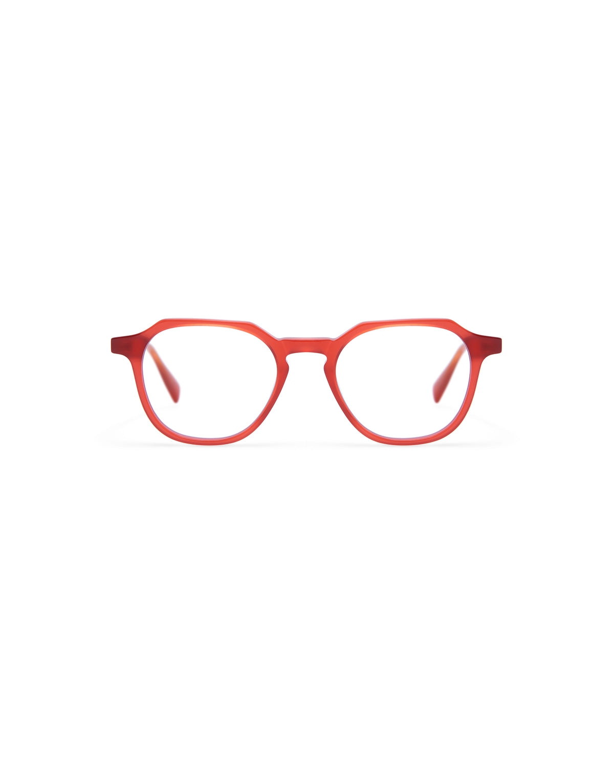 HANA: Geométricas Acetato Orange optical glasses by GIGI STUDIOS 364