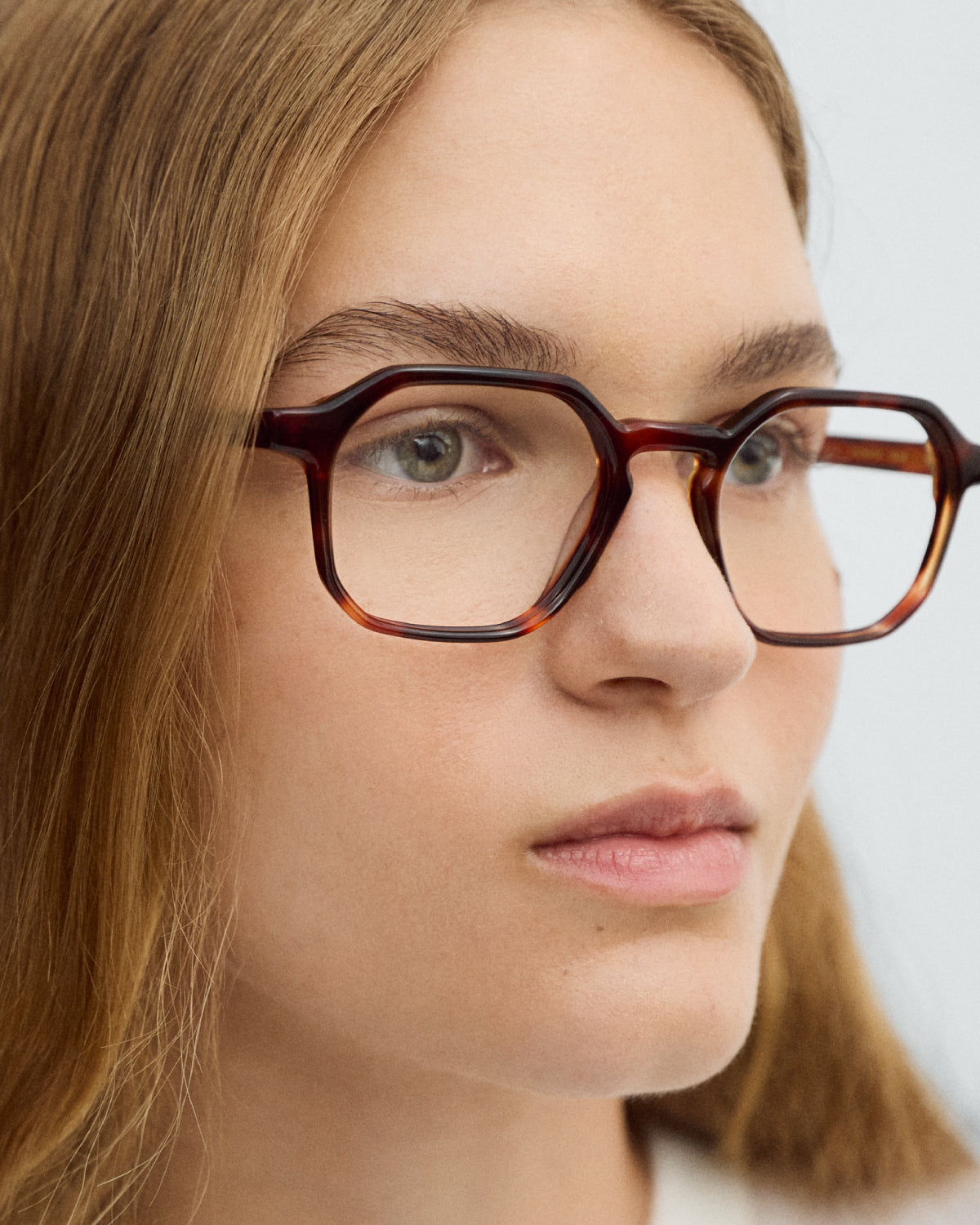 TILDA: Geométricas Acetato Havana optical glasses by GIGI STUDIOS 9647
