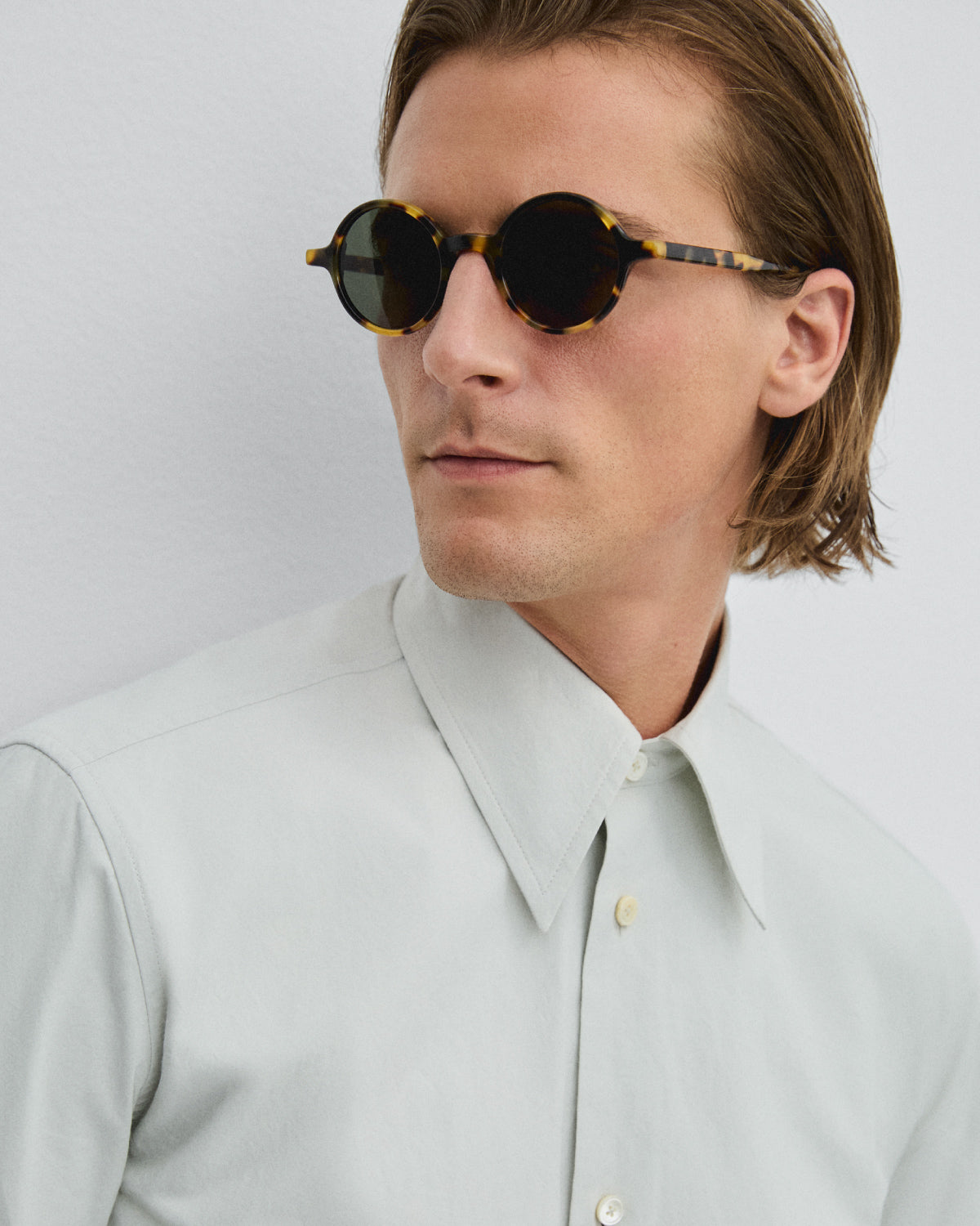 GRETA: Redondas Acetato Havana sunglasses by GIGI STUDIOS 9650