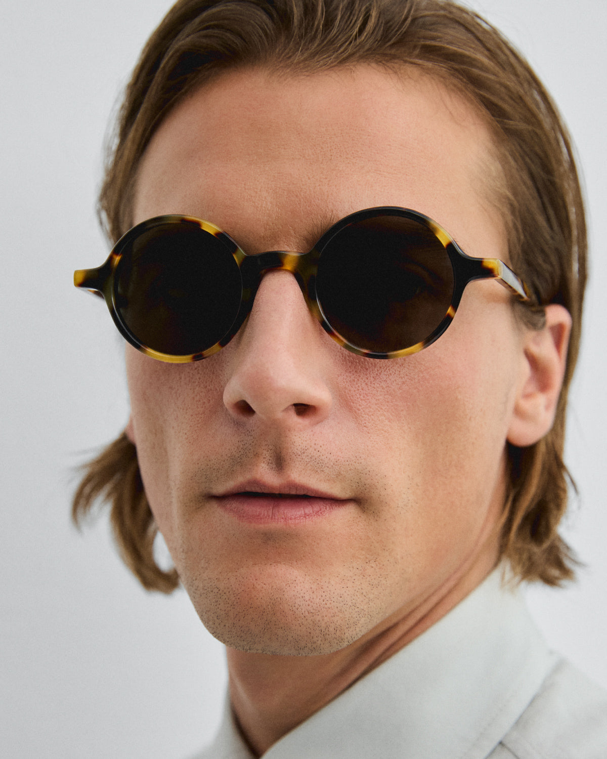 GRETA: Redondas Acetato Havana sunglasses by GIGI STUDIOS 9588