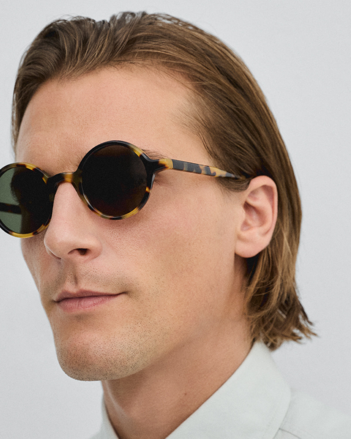 GRETA: Redondas Acetato Havana sunglasses by GIGI STUDIOS 9561