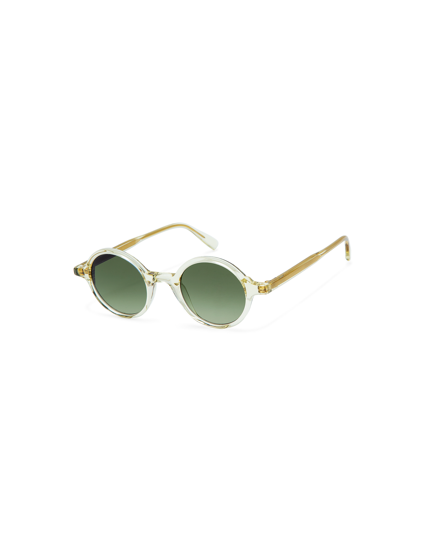 GRETA: Redondas Acetato Transparente sunglasses by GIGI STUDIOS 8821
