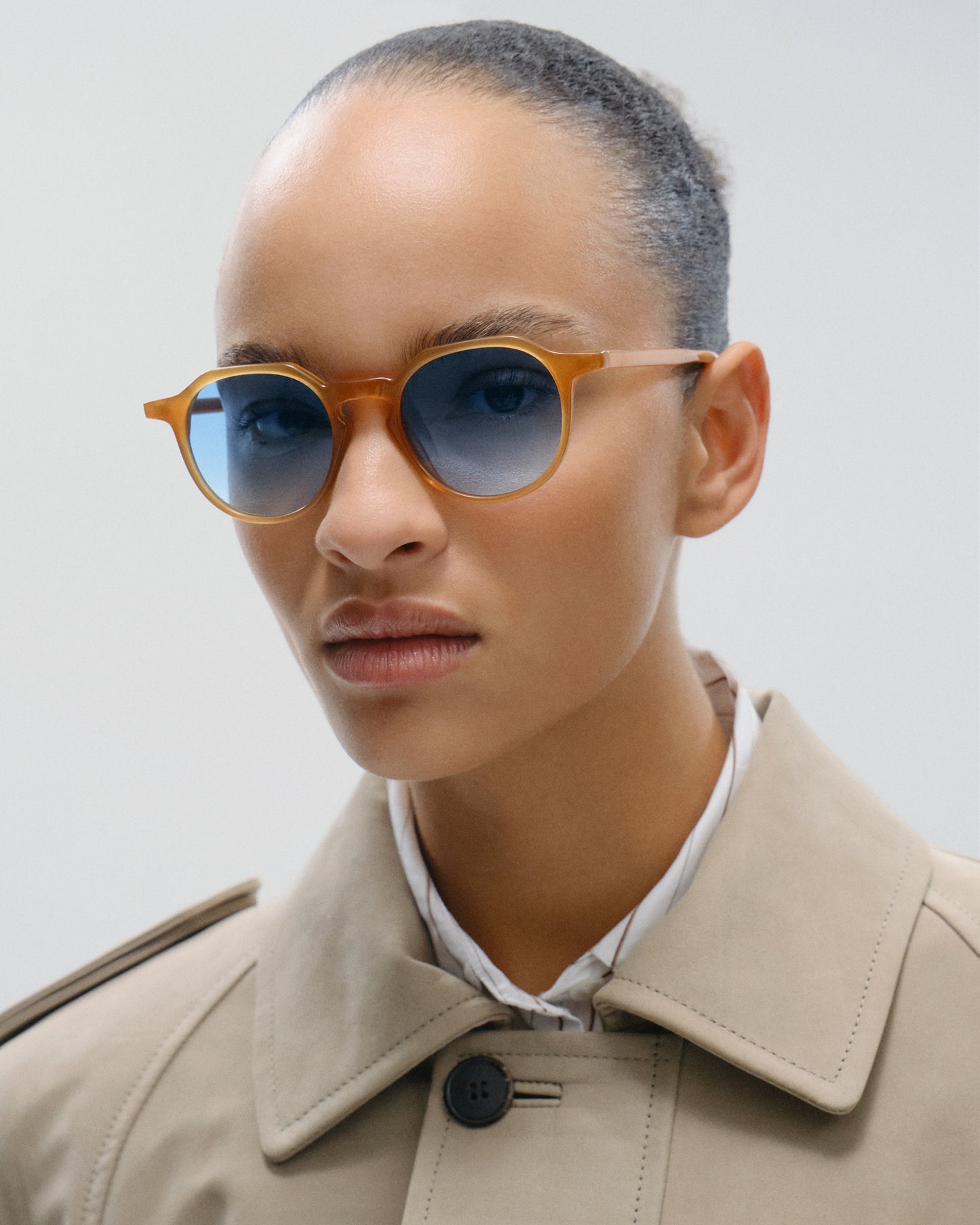 NORA: Geométricas Acetato Jaune sunglasses by GIGI STUDIOS 11485