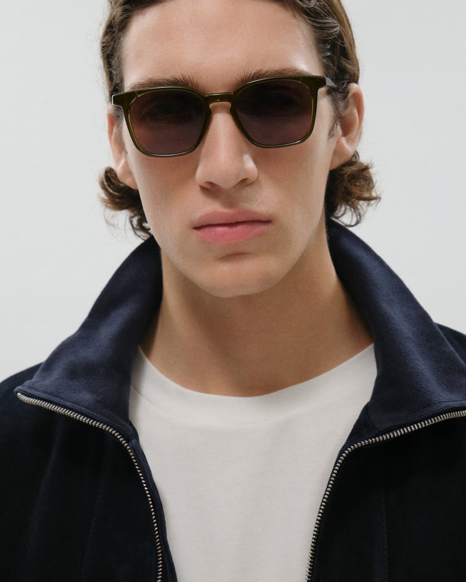 ELIO: Cuadrada Acetato Verde sunglasses by GIGI STUDIOS 11486