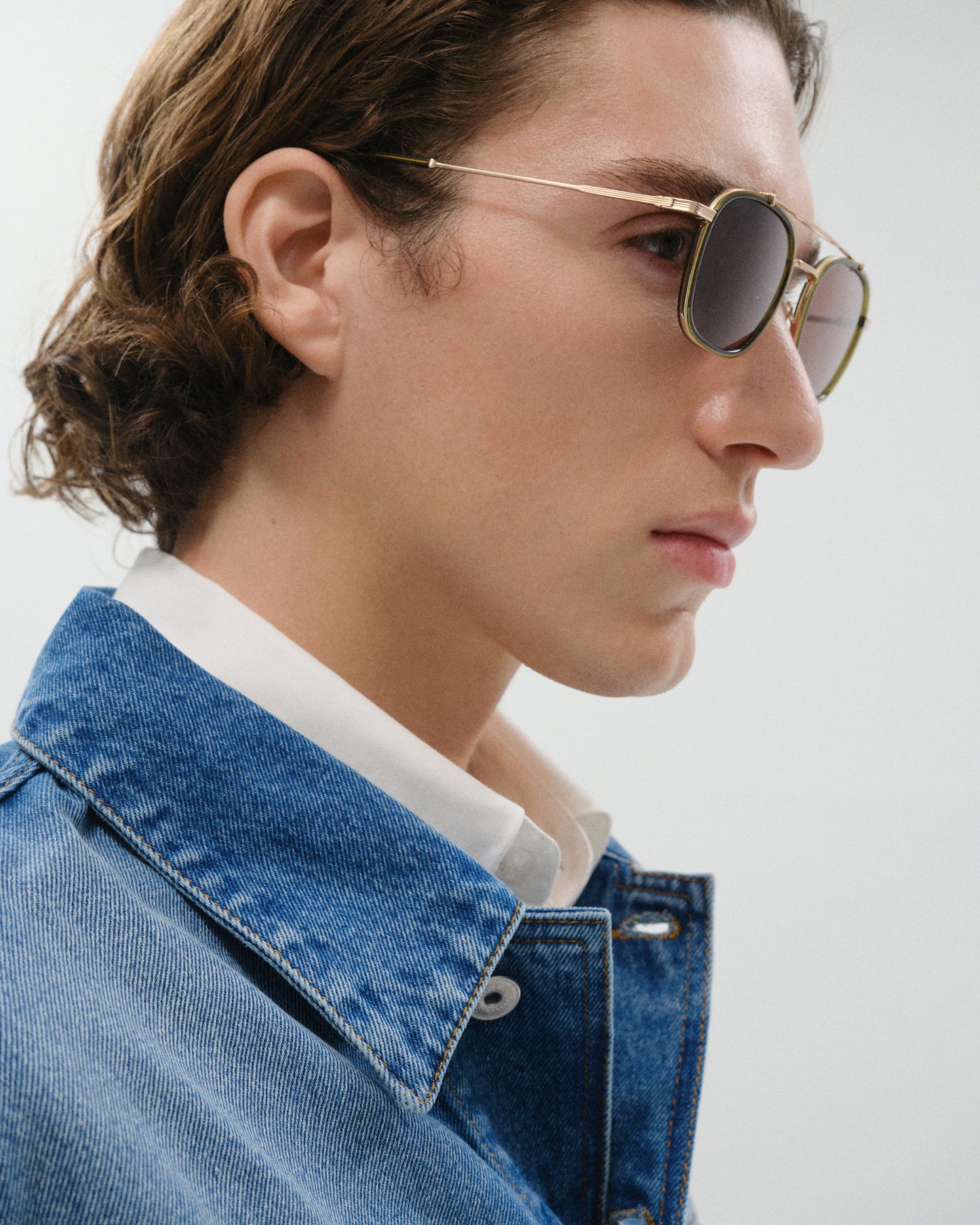 NOOR: Aviador Acetato-Metal Verde sunglasses by GIGI STUDIOS 11490