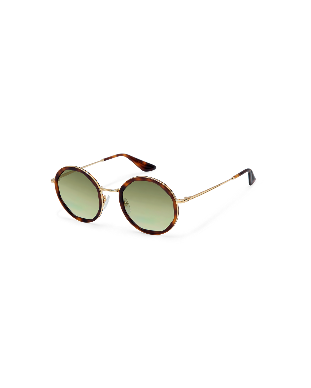 ALBA: Geométricas Acetato-Metal Havana sunglasses by GIGI STUDIOS 14544