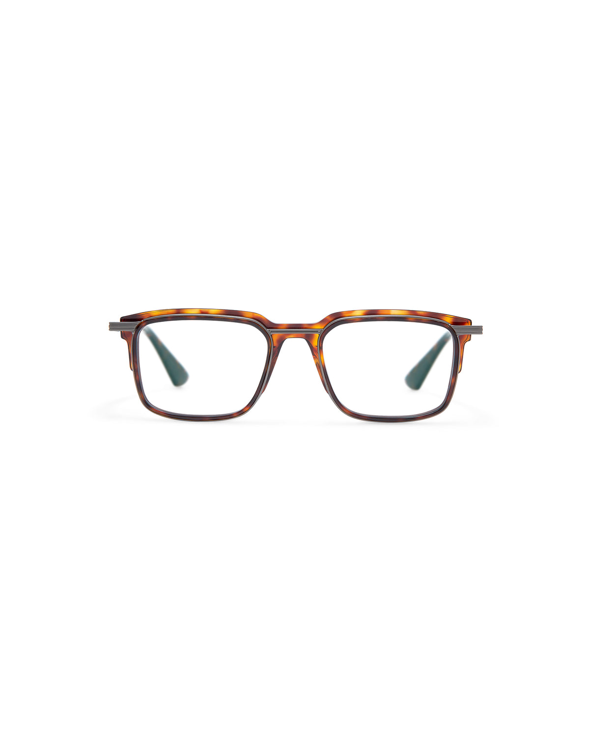 JEREMY: Rectangular Acetato-Metal Havana optical glasses by GIGI STUDIOS 8043