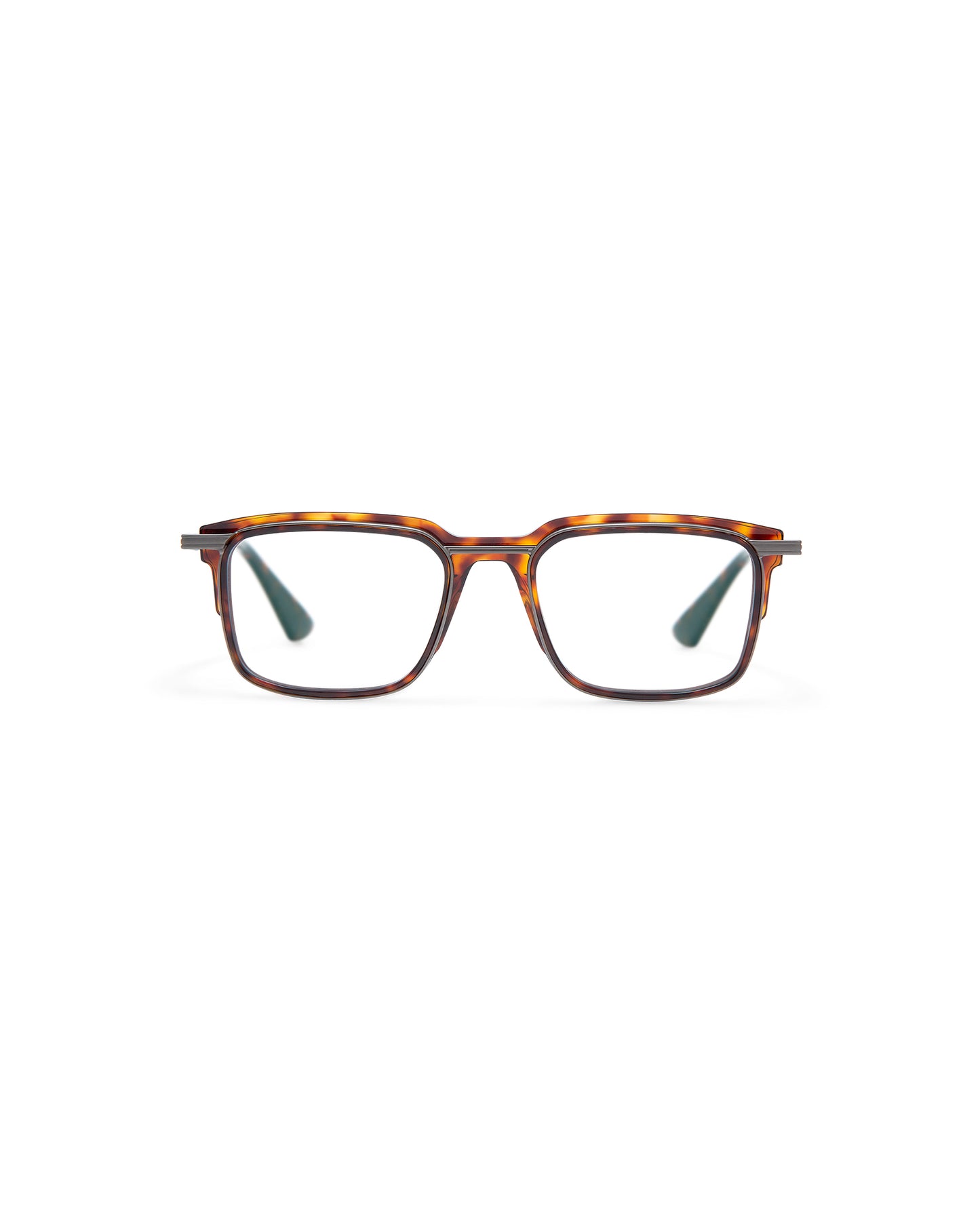 JEREMY: Rectangular Acetato-Metal Havana optical glasses by GIGI STUDIOS 8043