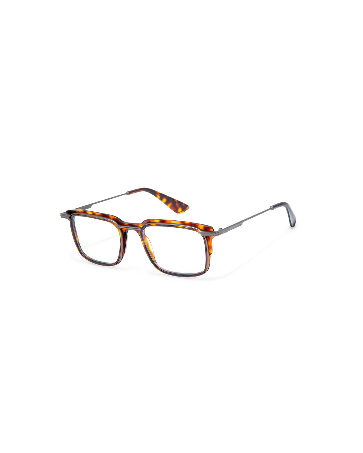 JEREMY: Rectangular Acetato-Metal Havana optical glasses by GIGI STUDIOS 7947