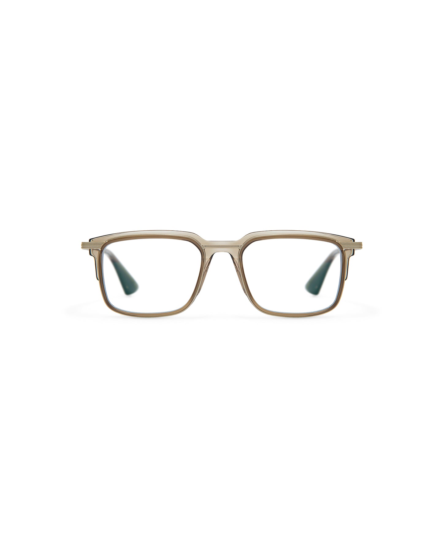 JEREMY: Rectangular Acetato-Metal Verde optical glasses by GIGI STUDIOS 8044