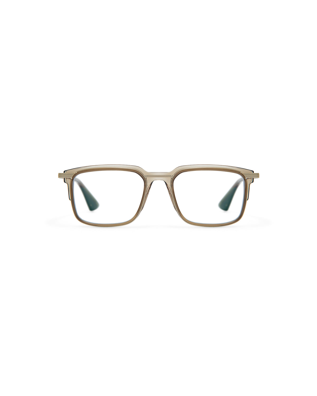 JEREMY: Rectangular Acetato-Metal Verde optical glasses by GIGI STUDIOS 8044