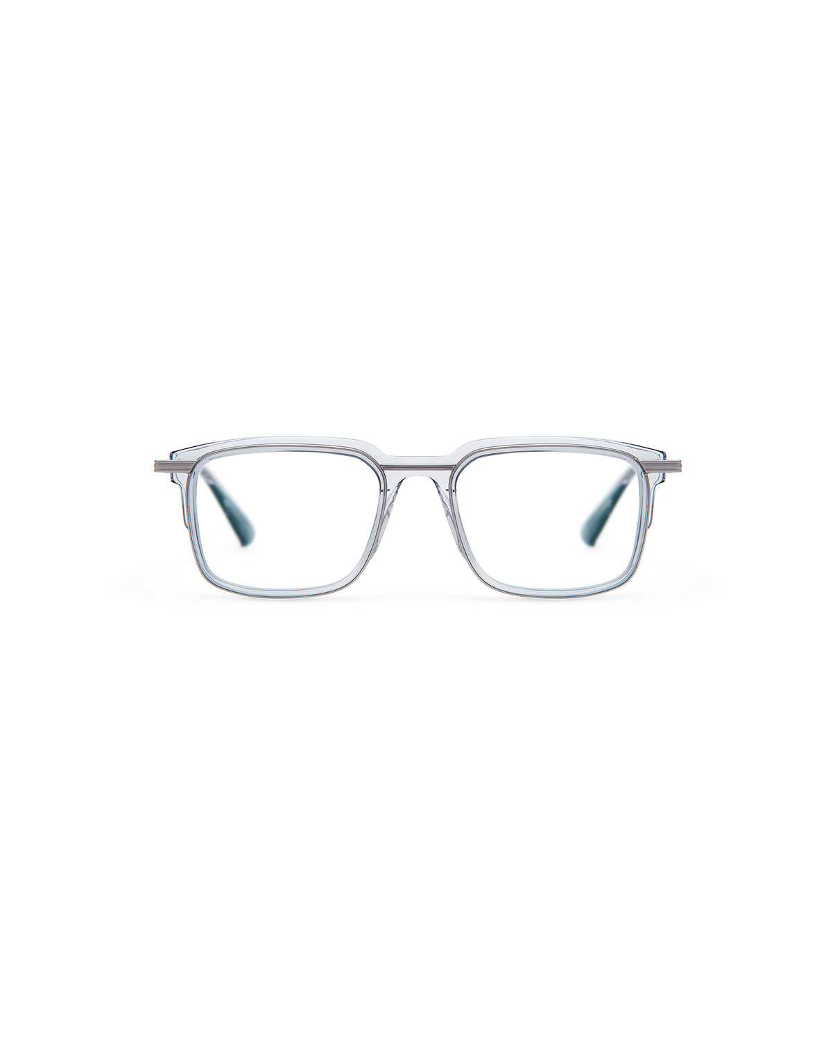 JEREMY: Rectangular Acetato-Metal Grigio optical glasses by GIGI STUDIOS 8045