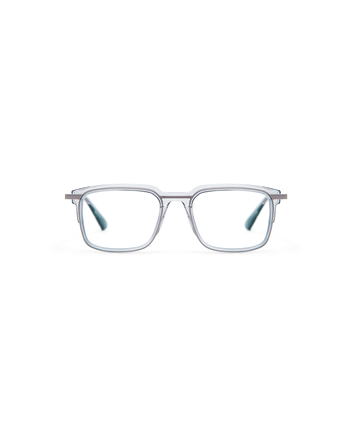 JEREMY: Rectangular Acetato-Metal Grigio optical glasses by GIGI STUDIOS 8045