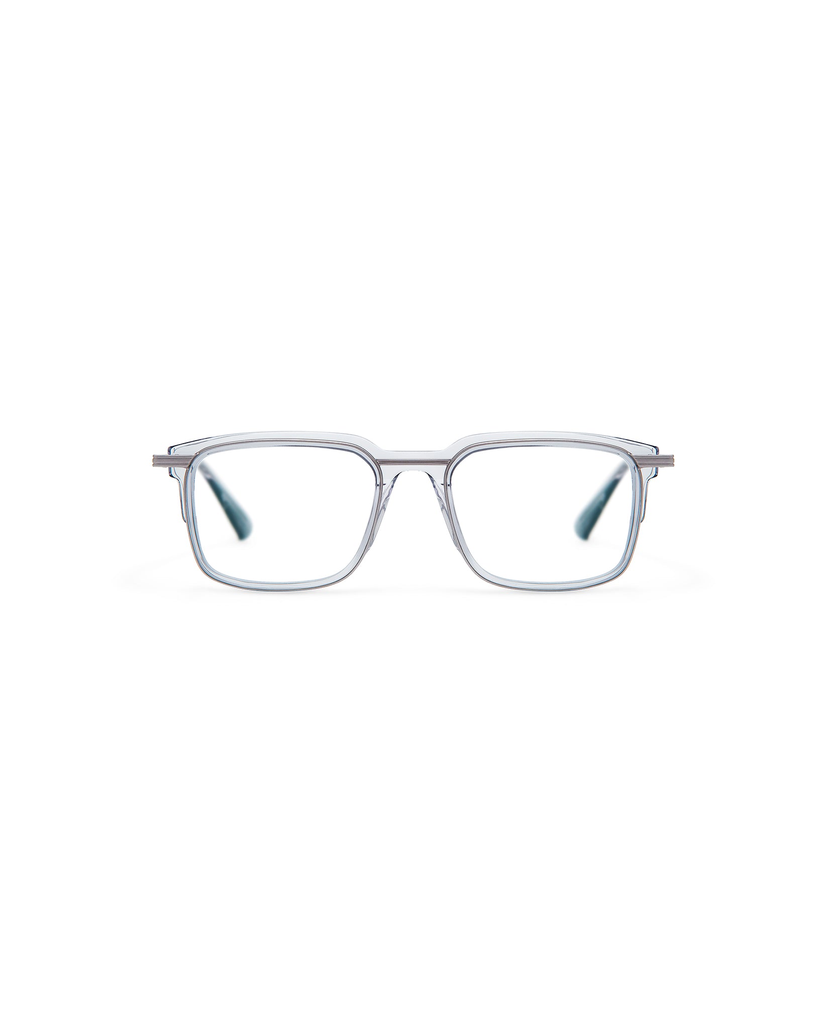 JEREMY: Rectangular Acetato-Metal Grigio optical glasses by GIGI STUDIOS 8045