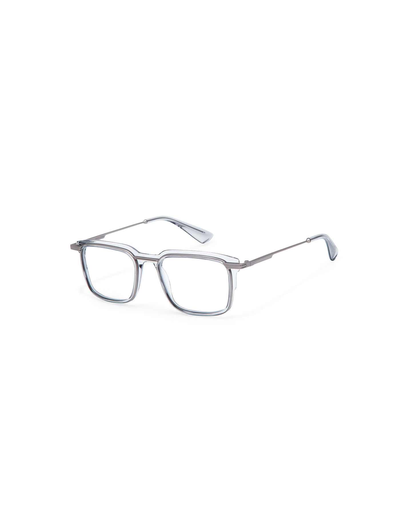 JEREMY: Rectangular Acetato-Metal Grigio optical glasses by GIGI STUDIOS 7949