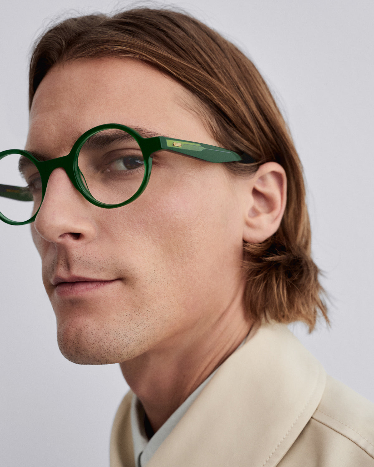 AUREN: Redondas Acetato Verde optical glasses by GIGI STUDIOS 10071