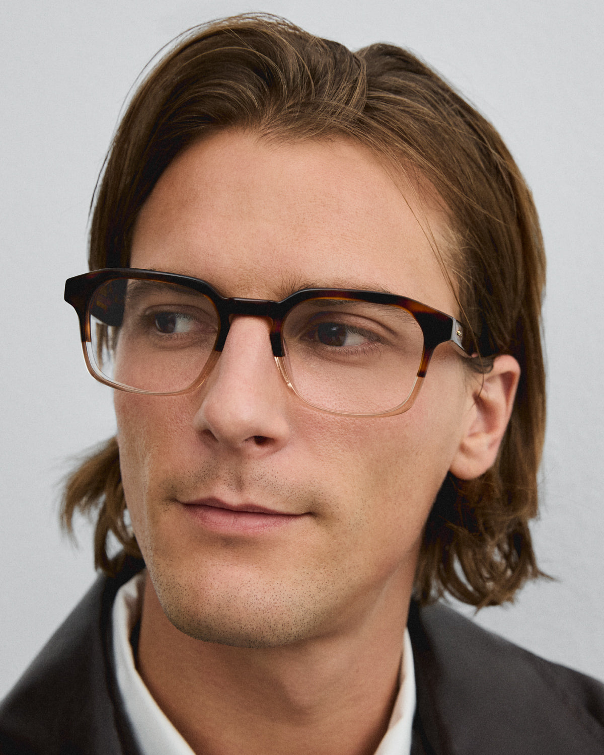 ENZO: Geométricas Acetato Havana optical glasses by GIGI STUDIOS 9696