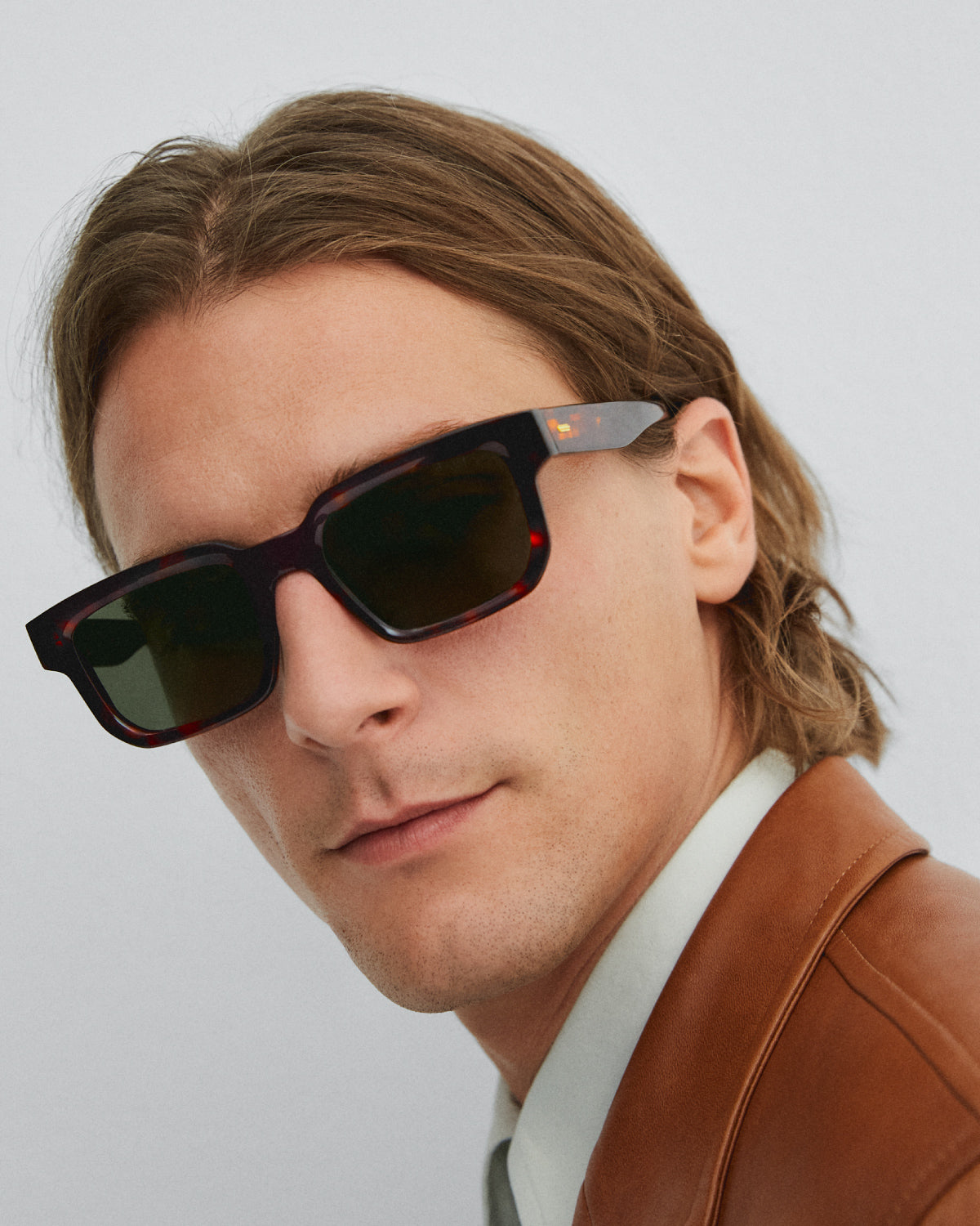 LUKA: Rectangular Acetato Havana sunglasses by GIGI STUDIOS 9592