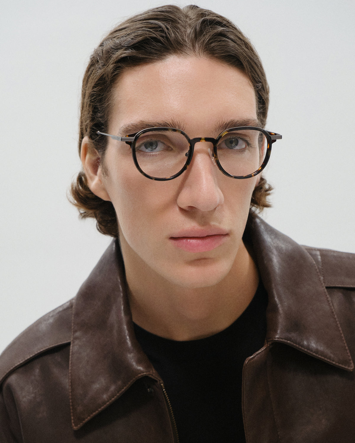 CAIRO: Redondas Acetato-Metal Havana optical glasses by GIGI STUDIOS 11493