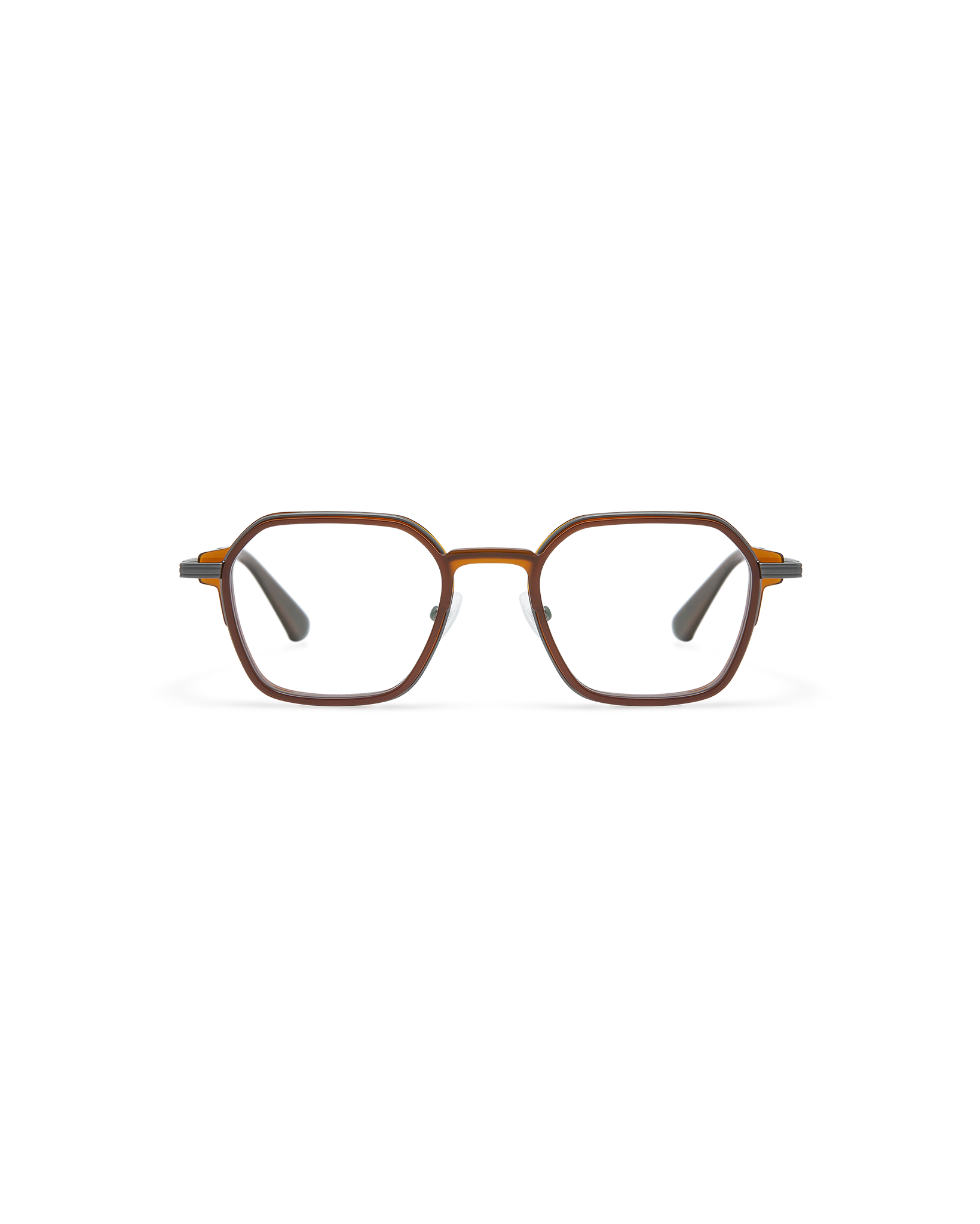 RIVEN: Geométricas Acetato-Metal Marrón optical glasses by GIGI STUDIOS 10745