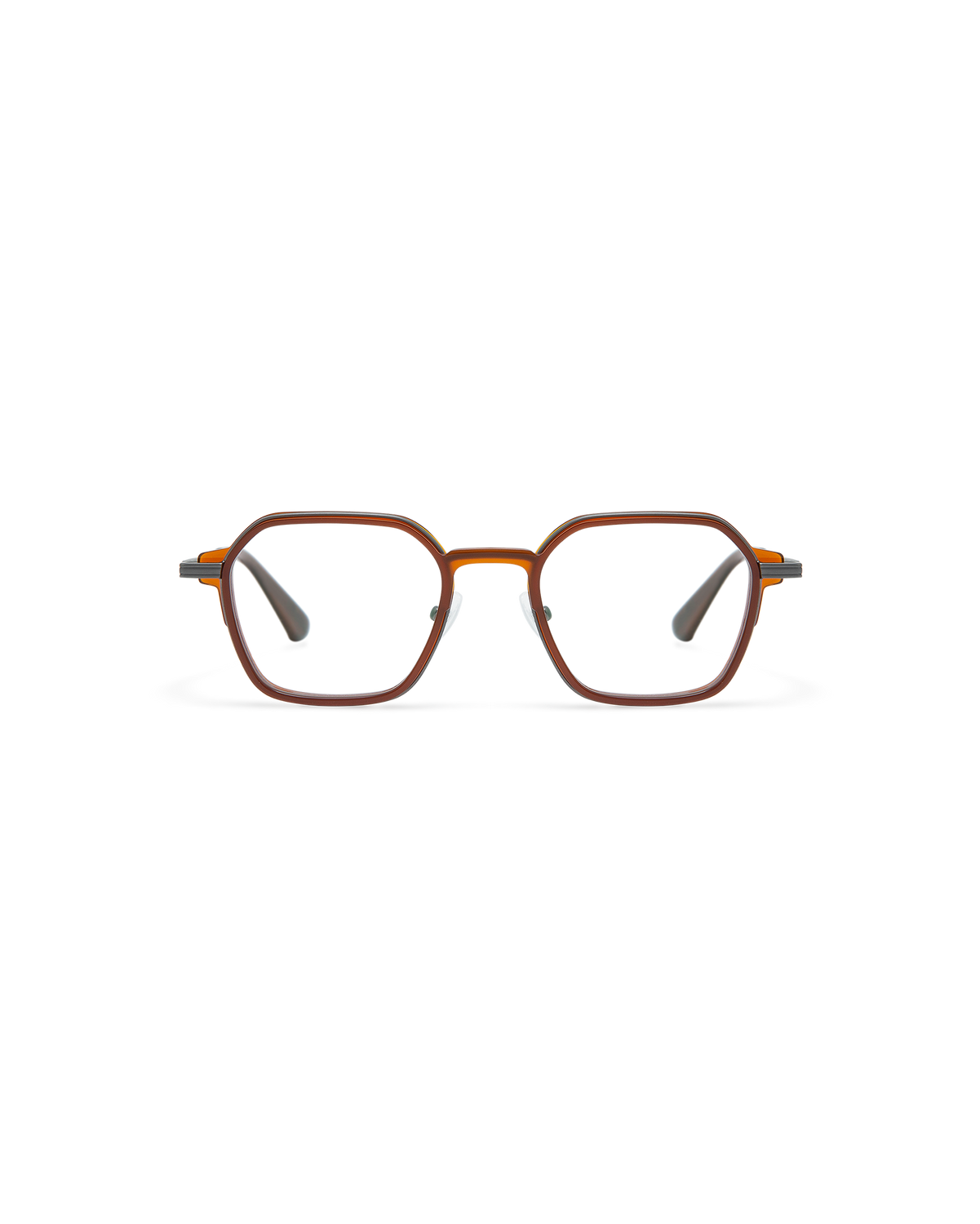 RIVEN: Geométricas Acetato-Metal Marrón optical glasses by GIGI STUDIOS 10745