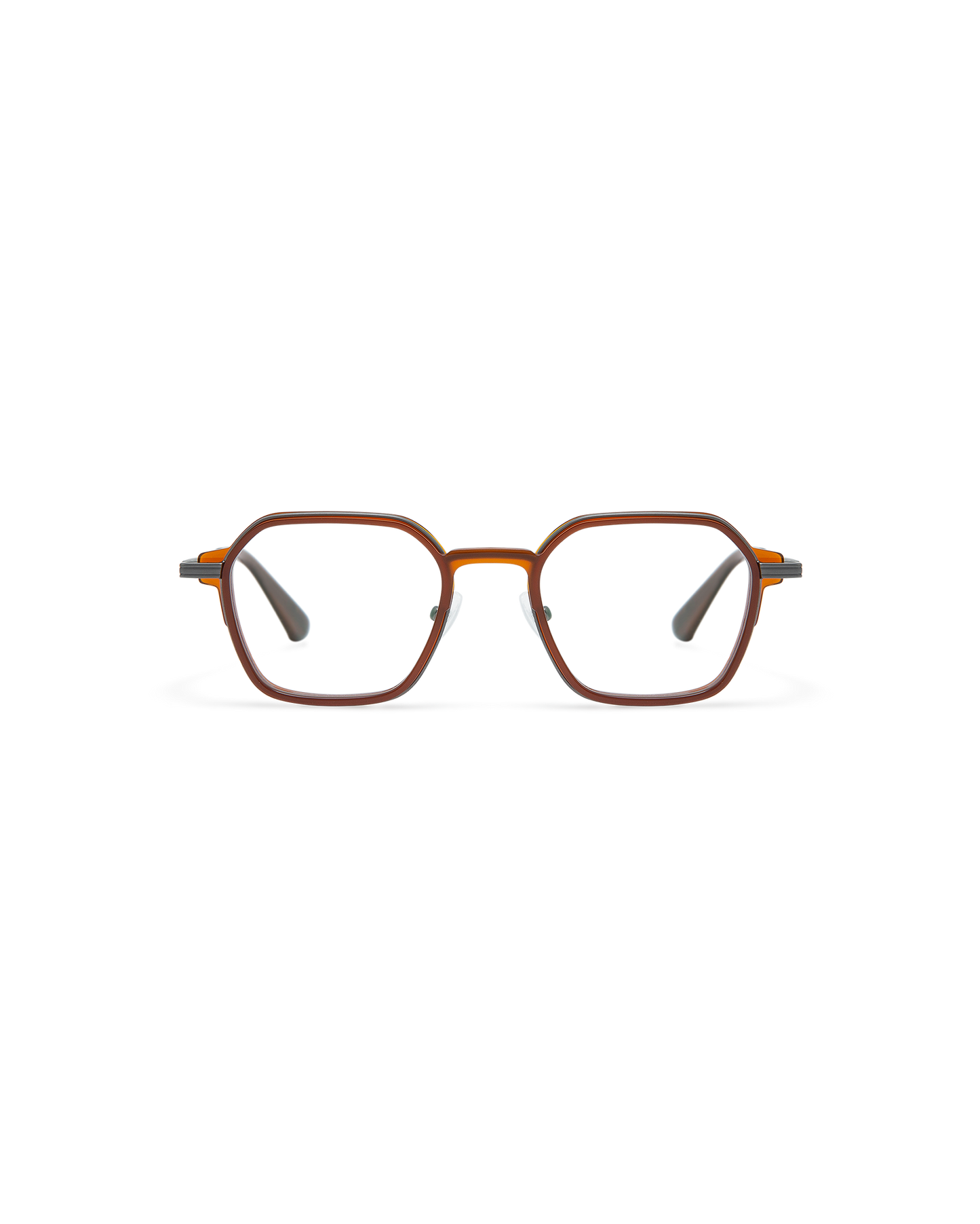 RIVEN: Geométricas Acetato-Metal Marrón optical glasses by GIGI STUDIOS 10745